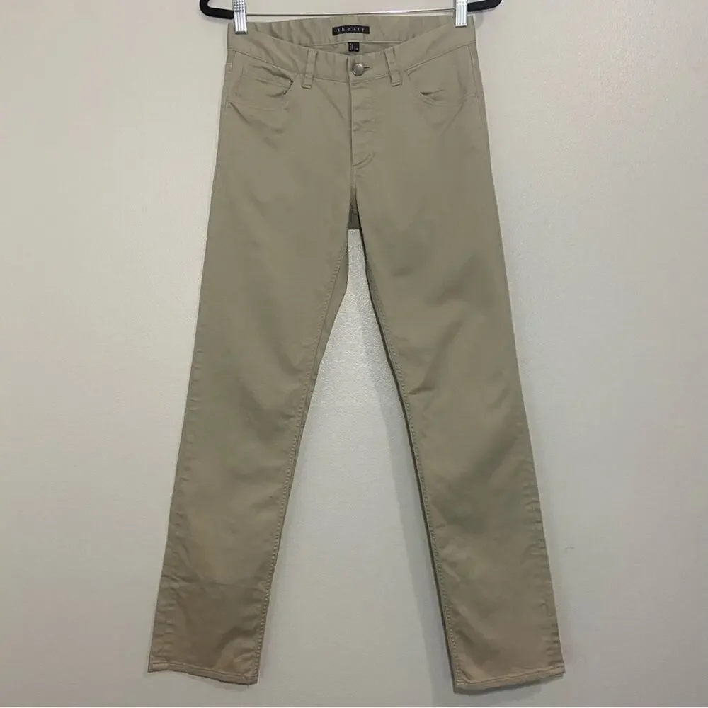 Theory Men’s Haydin Writer Straight Leg Cotton Button Fly Pants Size 29